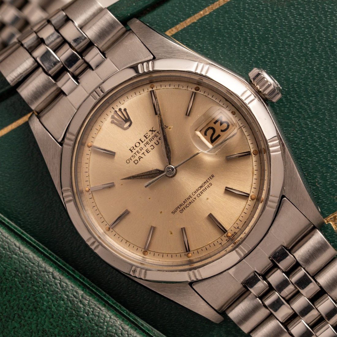 A super collectible Datejust with a bamboo bezel