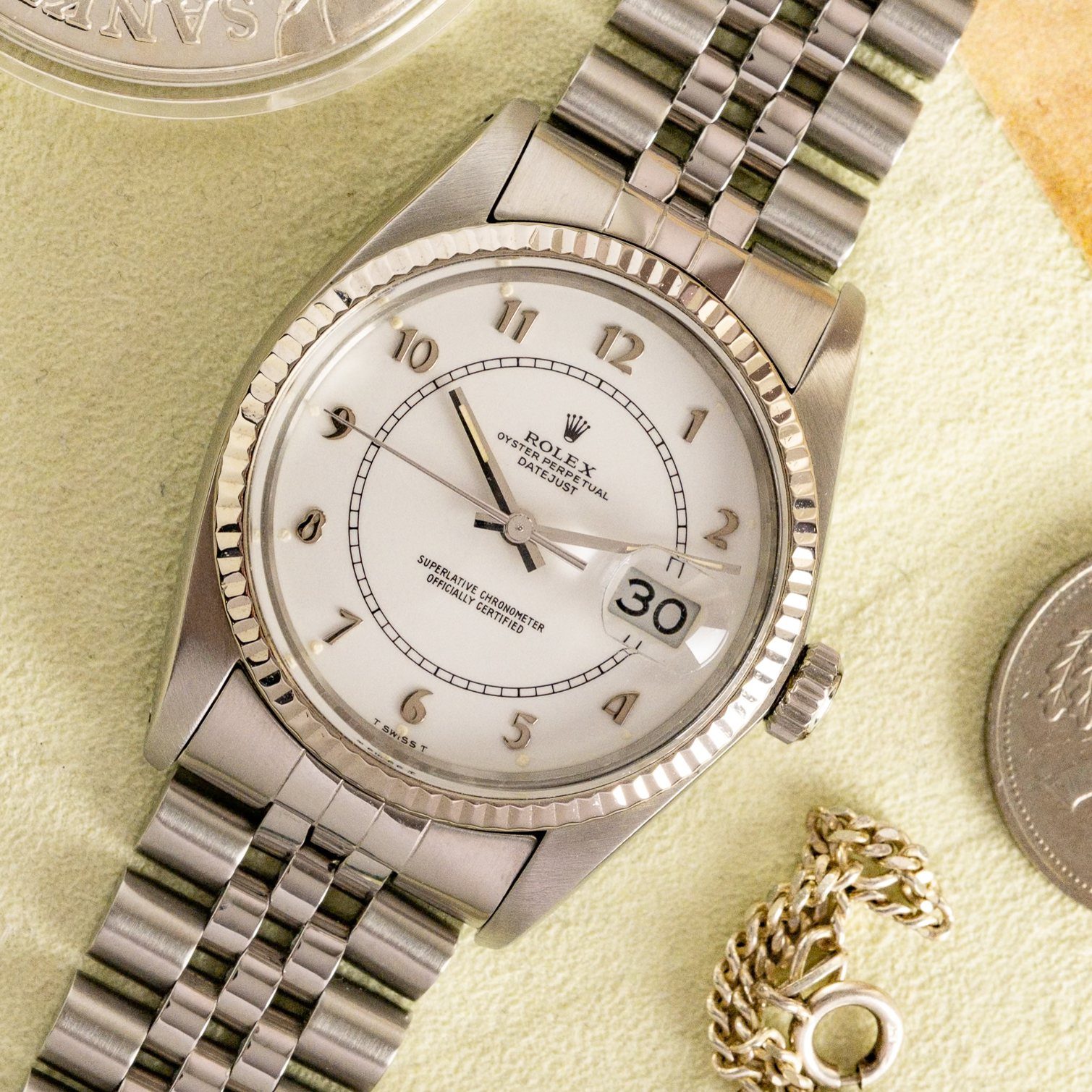 Rolex Datejust 16014 with the rare boiler gauge dial